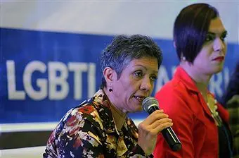 Carmen Munoz speaks at the Human Rights Court