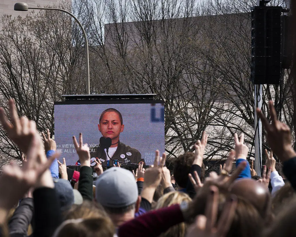 Emma Gonzalez speaks at the Washington DC March for Our Lives