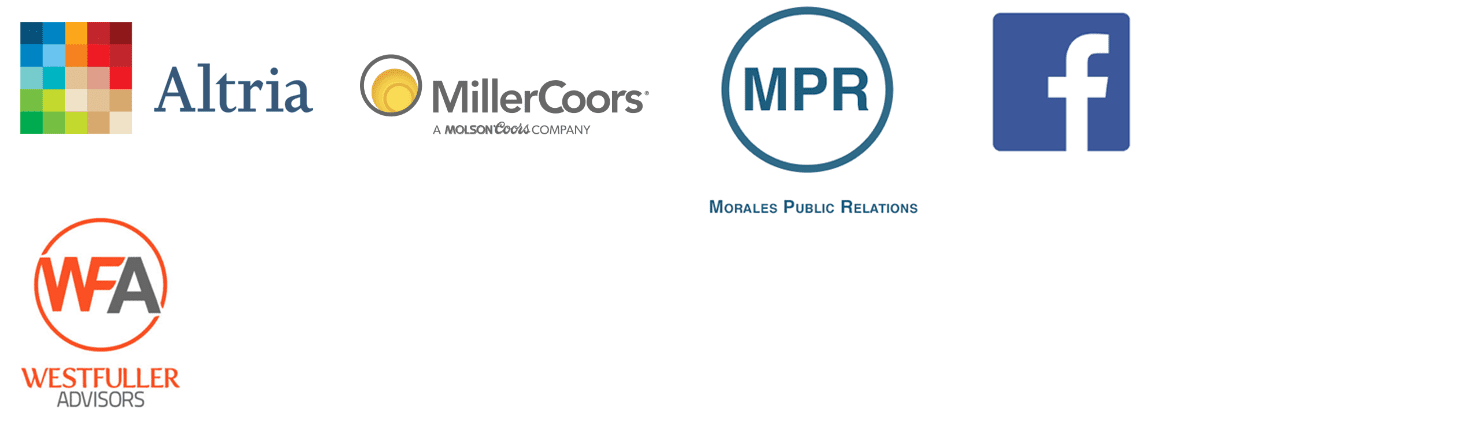 Leadership conference sponsor logos: Altria, MillerCoors, MPR, Facebook, Westfuller Advisors