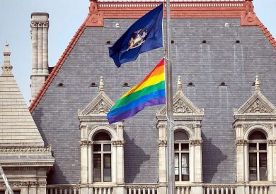New York State Capitol flies Pride flag after passing hate crime law
