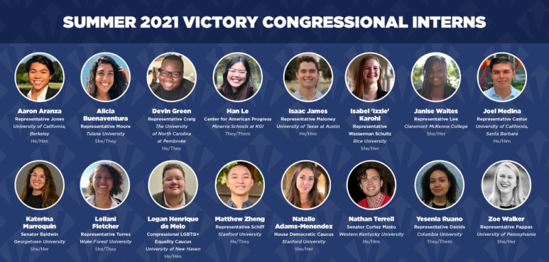 Meet the Summer 2021 Victory Congressional Interns - LGBTQ Victory ...